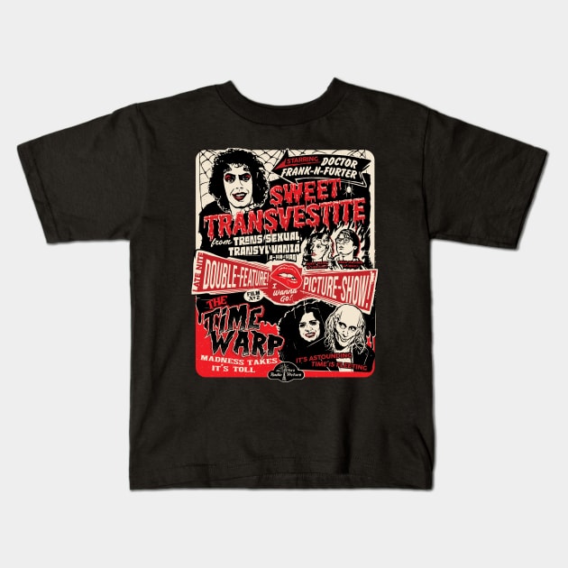 Rocky Horror Double Feature Picture Show - Dr. Frank-n-Furter Kids T-Shirt by PistolPete315